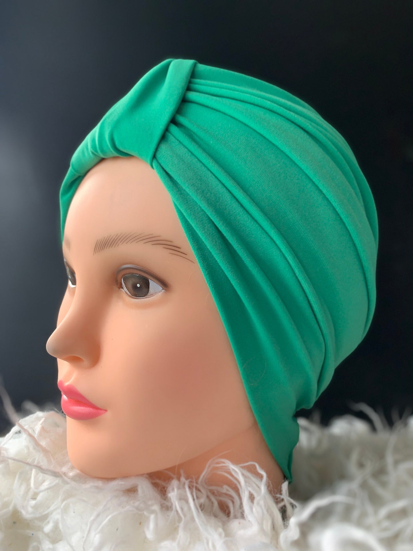 Solid Color Women’s Fashion Turban - Ladies Alopecia Hair loss & Chemo Cap Head cover, Handmade