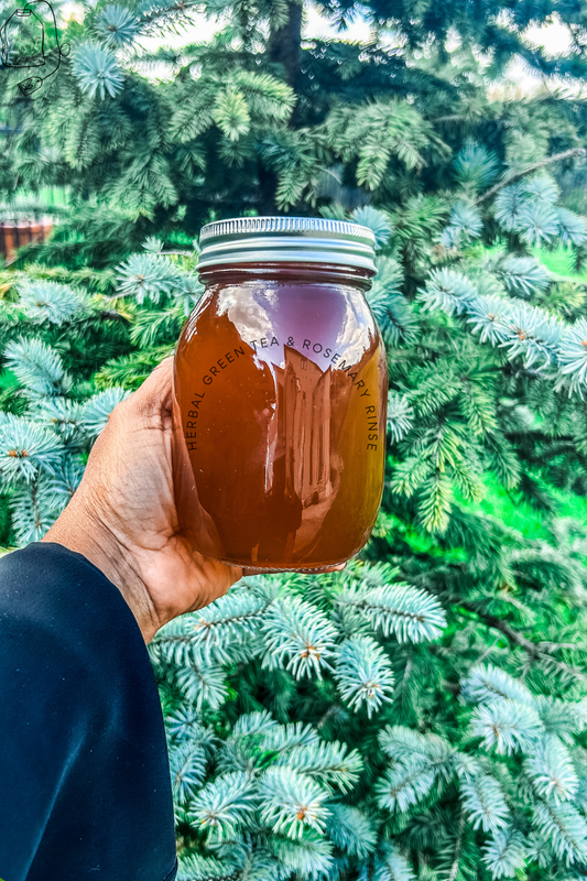 How to Prepare a DIY Green Tea & Rosemary Herbal Hair Rinse