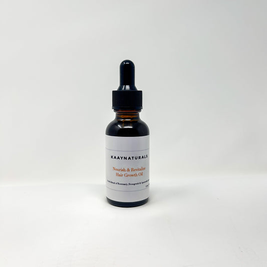 Black dropper bottle with a white label on a light gray background