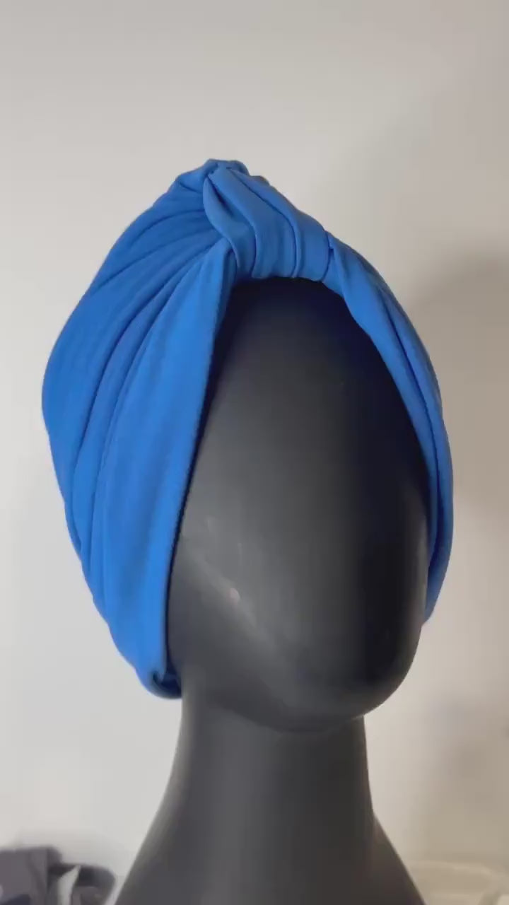 Solid Color Women’s Fashion Turban - Ladies Alopecia Hair loss & Chemo Cap Head cover, Handmade